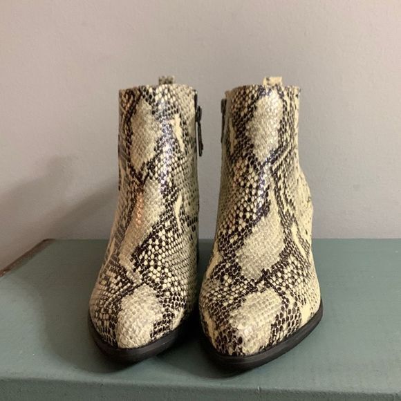 ‎BLONDO Elvina booties Leather Animal Print Western Boots waterproof - Picture 2 of 9